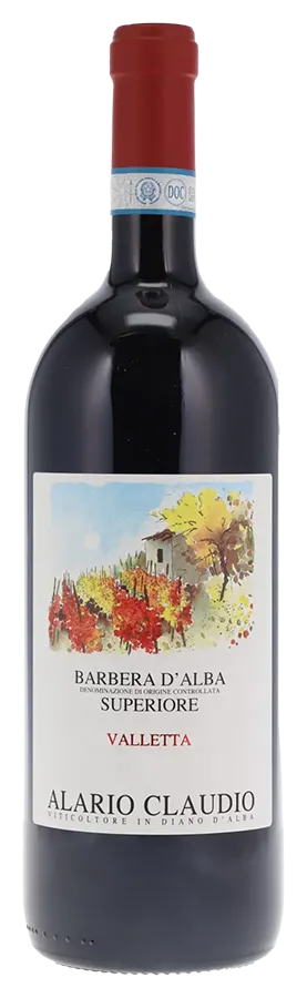 Barbera d'Alba Valletta von Claudio Alario - Flasche Rotwein aus dem Piemont