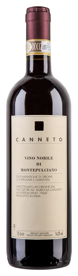Vino Nobile di Montepulciano Vino Nobile di Montepulciano de Canneto - Bouteille de vin rouge de Toscane