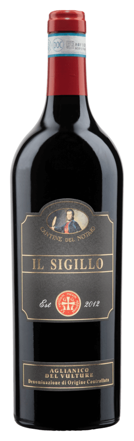 Il Sigillo Aglianico del Vulture von Cantine del Notaio - Flasche Rotwein aus der Basilikata