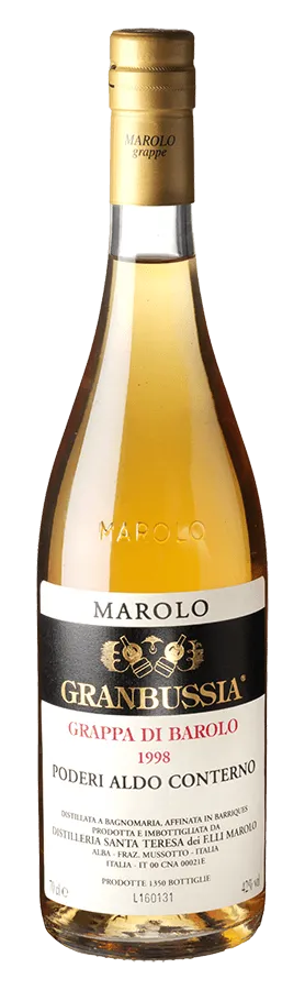 marolo-granbussia-grappa-barolo-1998-poderi-aldo-conterno-70cl Grappa di Barolo Granbussia (Poderi Aldo Conterno) de Marolo - Bouteille de Grappa du Piémont