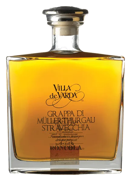 Grappa Müller Thurgau Stravecchia - Roncola von Villa de Varda - Flasche Grappa aus dem Südtirol