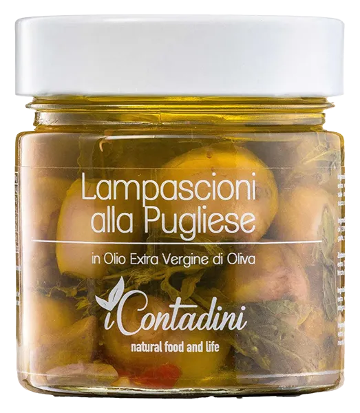 Lampascioni alla Pugliese Lampascioni alla Pugliese de I Contadini - Bocal d'oignons sauvages des Pouilles