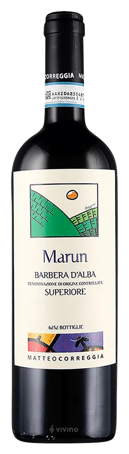 Barbera d'Alba Superiore Marun de Matteo Correggia - Bouteille de Vin rouge Biologique du Piémont